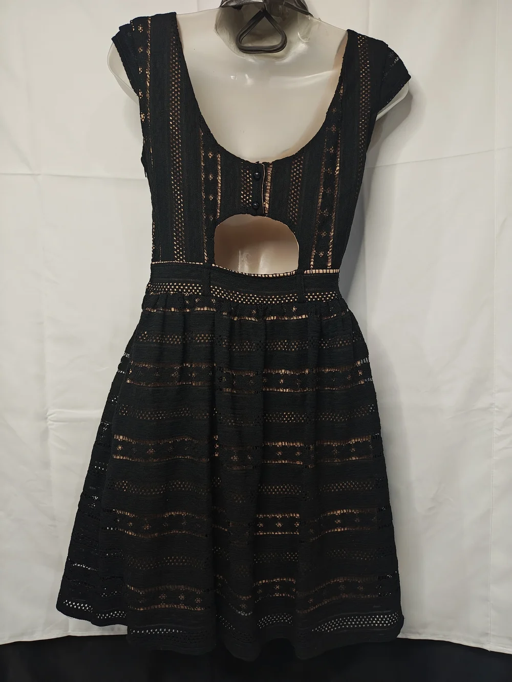 Jodi Kristopher Black Lace Overlay Mini Dress - Picture 3 of 6